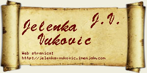 Jelenka Vuković vizit kartica
